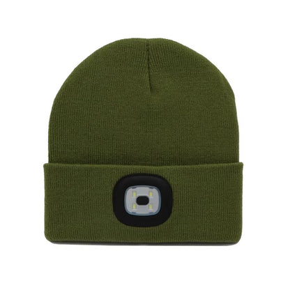 Vinterhue til mænd med LED-lys