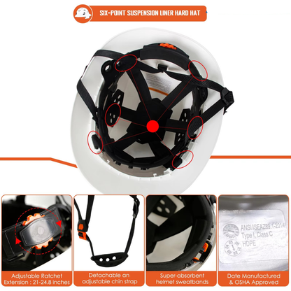 Sikkerhedshjelm med pandelygte